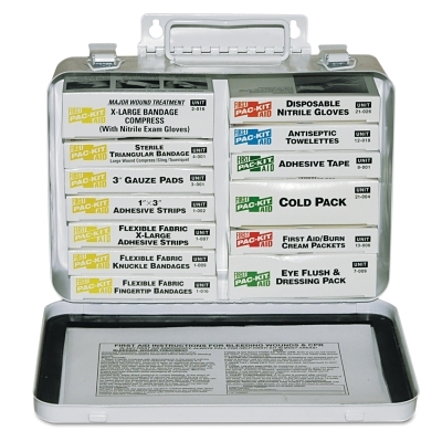 STEEL 16 UNIT UNITIZED FIRST AID KIT STA